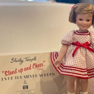 Danbury Mint Doll in White Dress with Red Accents